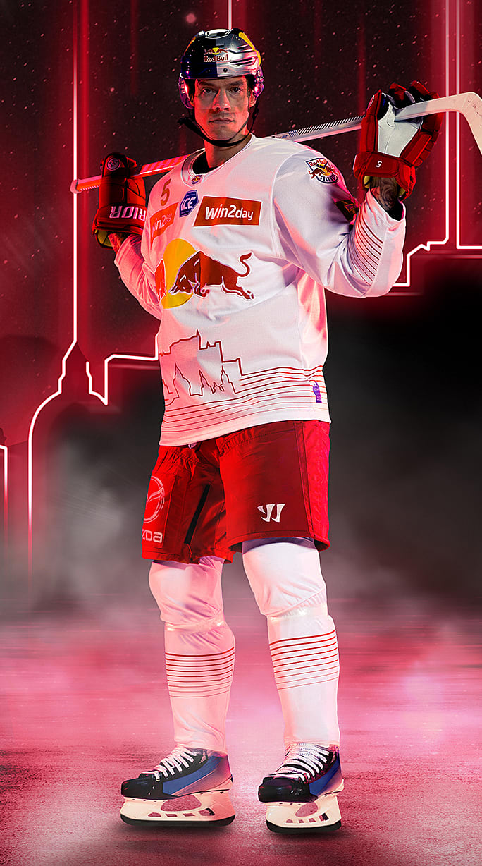 Hockey jersey EC Red Bull Salzburg Lahoda #84, ice hockey shirt season  2014-2015