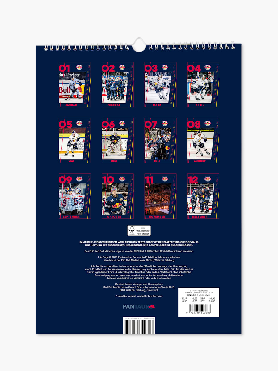 EHC Red Bull München 2024 – Fankalender (ECM23085): EHC Red Bull München