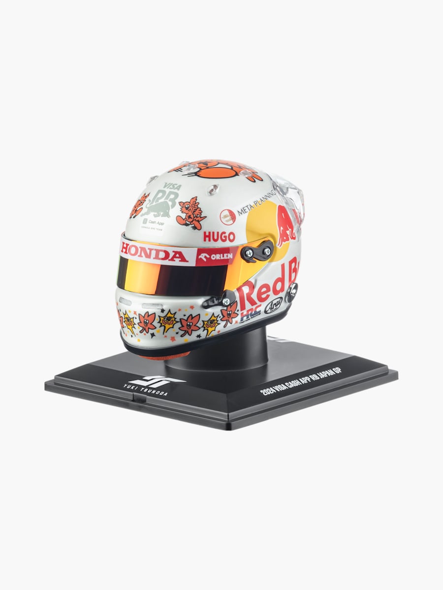1:4 Yuki Tsunoda Japan GP 2024 Mini Helm (RAB24046): Visa Cash App Racing Bulls