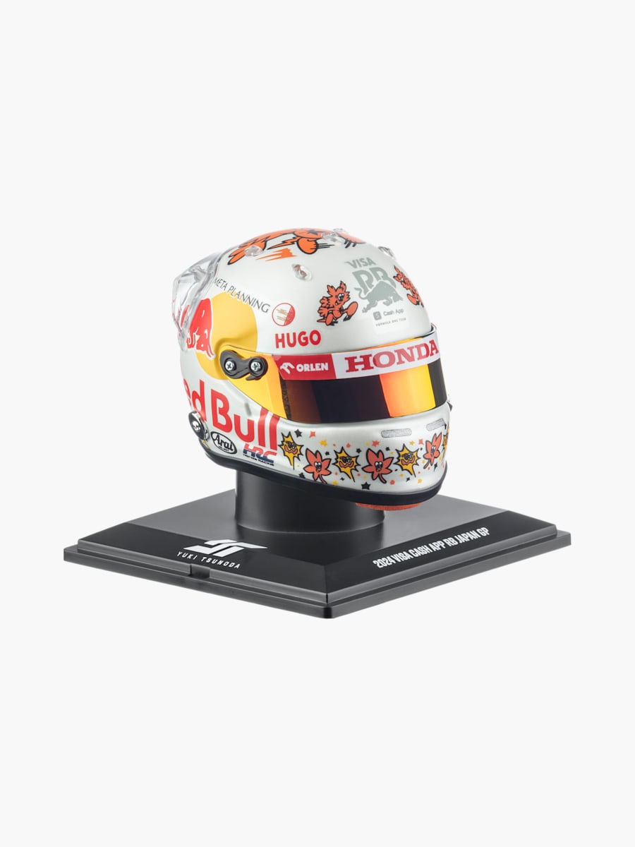 1:4 Yuki Tsunoda Japan GP 2024 Mini Helmet (RAB24046): Visa Cash App Racing Bulls