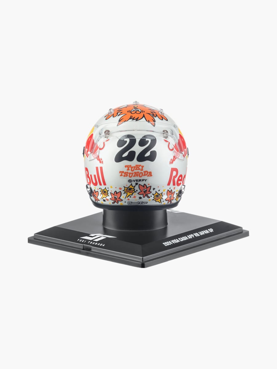 1:4 Yuki Tsunoda Japan GP 2024 Mini Helmet (RAB24046): Visa Cash App Racing Bulls