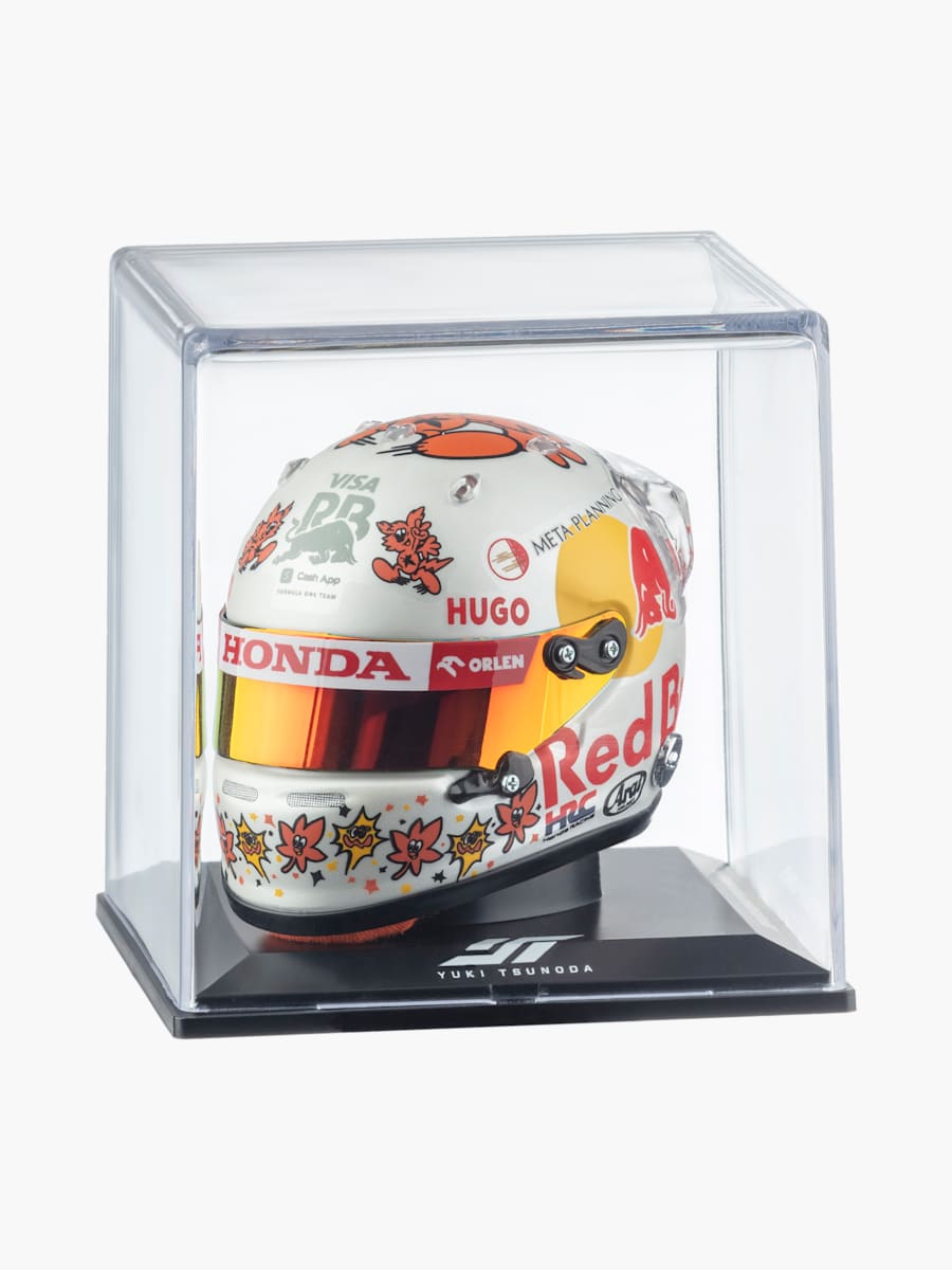 1:4 Yuki Tsunoda Japan GP 2024 Mini Helmet (RAB24046): Visa Cash App Racing Bulls