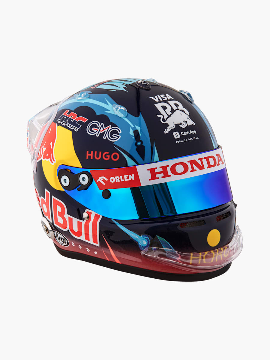 1:2 Yuki Tsunoda Belgian GP 2024 Mini Helmet (RAB24060): Visa Cash App Racing Bulls