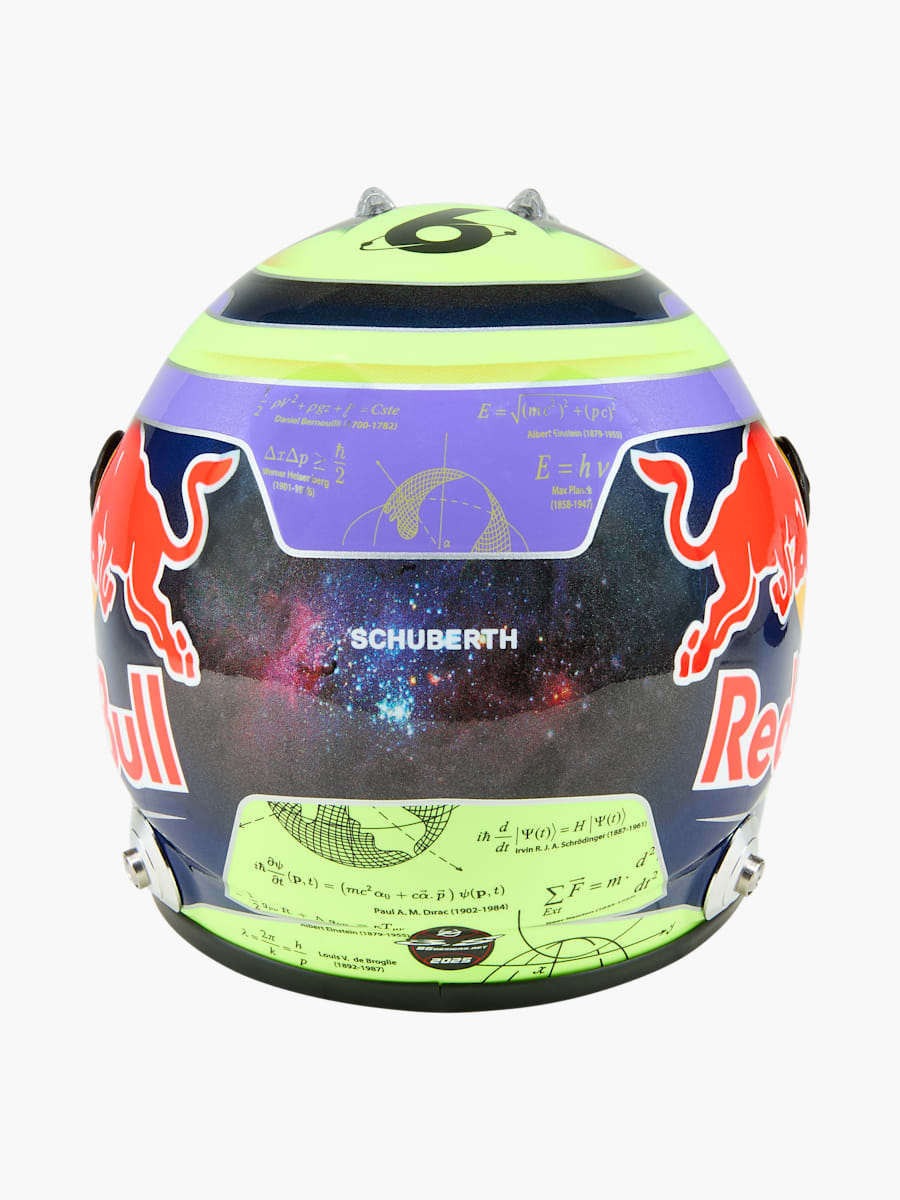 1:2 Isack Hadjar 2025 Season Mini Helmet (M-RAB25142): Visa Cash App Racing Bulls