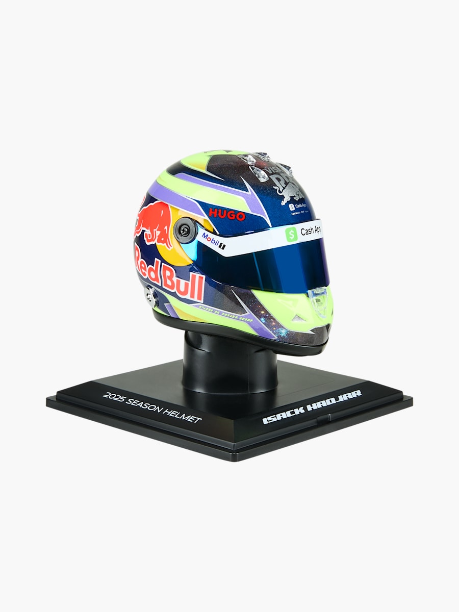 1:4 Isack Hadjar 2025 Season Mini Helmet (M-RAB25143): Visa Cash App Racing Bulls