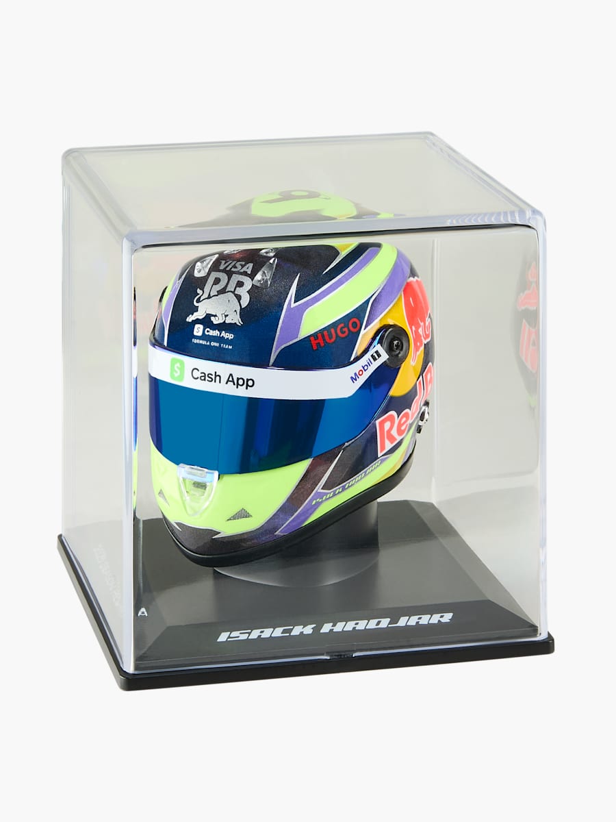 1:4 Isack Hadjar 2025 Season Mini Helmet (M-RAB25143): Visa Cash App Racing Bulls