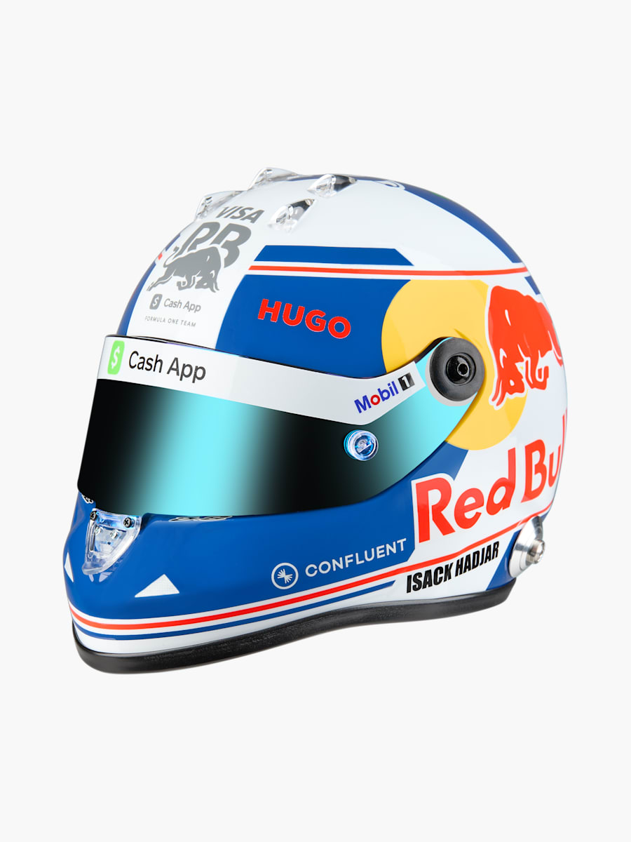 1:2 Isack Hadjar Mexico GP 2025 Mini Helm (M-RAB25161): Visa Cash App RB Formula One Team