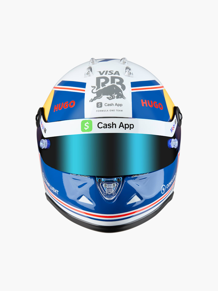 1:2 Isack Hadjar Mexico GP 2025 Mini Helm (M-RAB25161): Visa Cash App RB Formula One Team