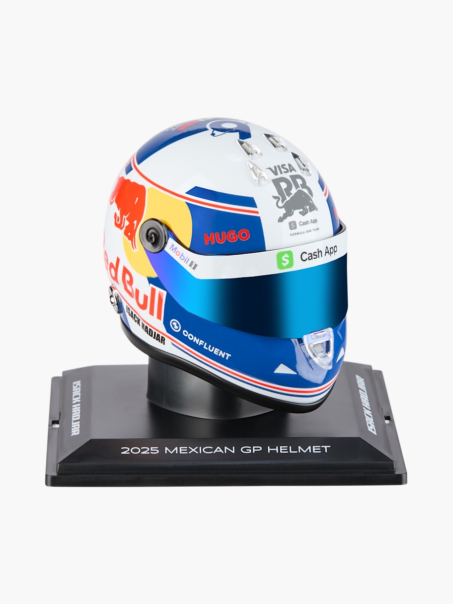 1:4 Isack Hadjar Mexico GP 2025 Mini Helm (M-RAB25162): Visa Cash App RB Formula One Team