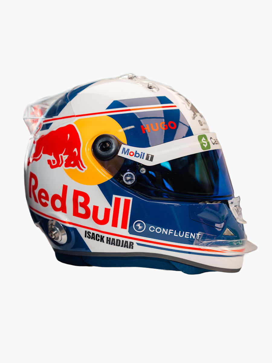 1:4 Isack Hadjar Mexico GP 2025 Mini Helmet (M-RAB25162): Visa Cash App Racing Bulls