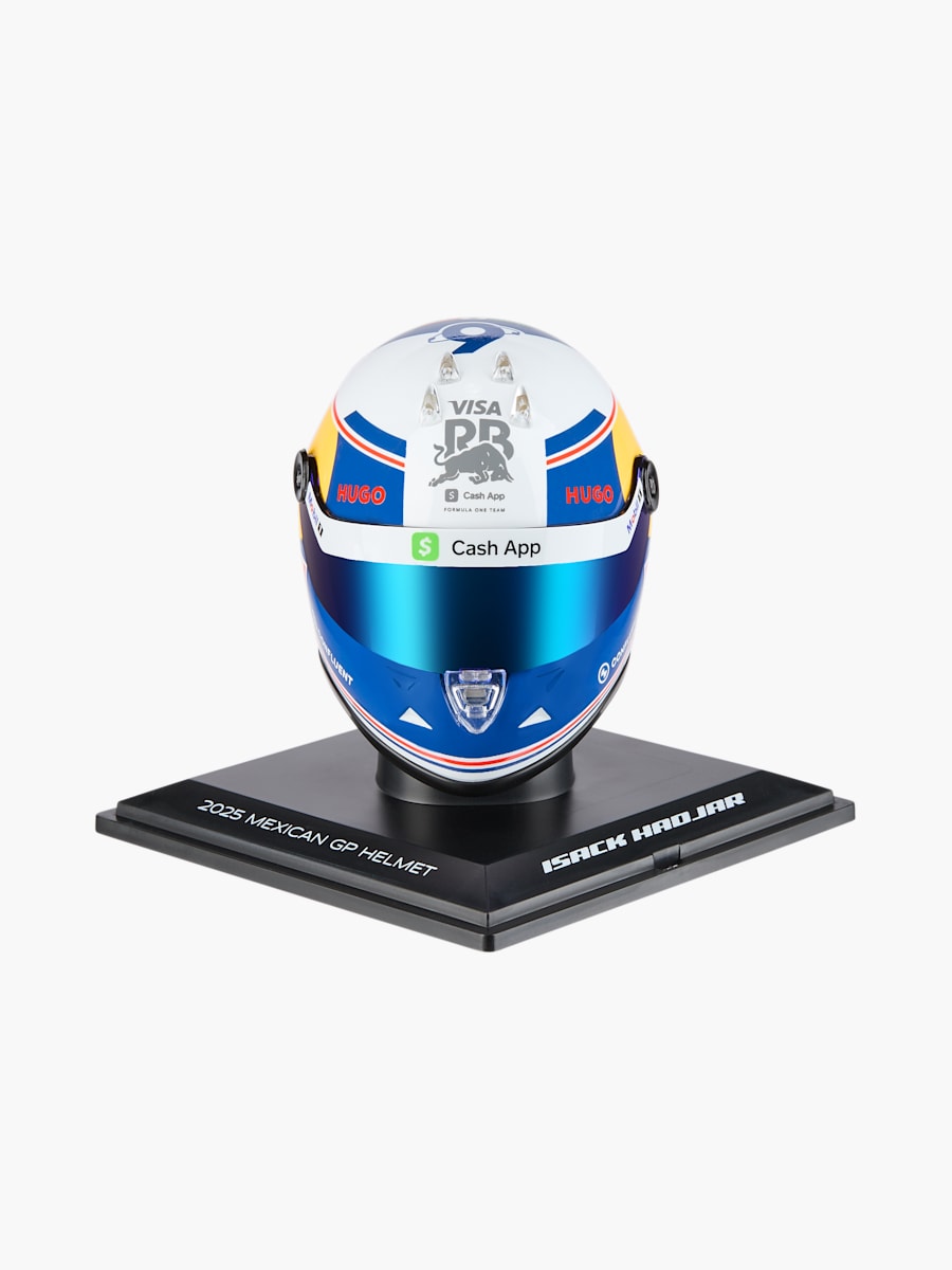 1:4 Isack Hadjar Mexico GP 2025 Mini Helm (M-RAB25162): Visa Cash App RB Formula One Team
