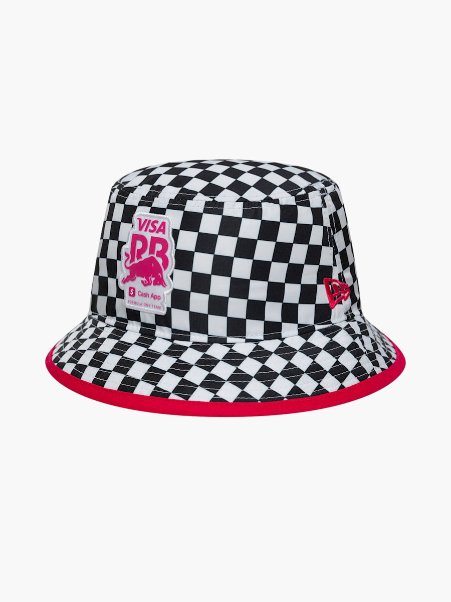 New Era Checkerboard Tapered Bucket Hat (M-RAB26007): Visa Cash App Racing Bulls