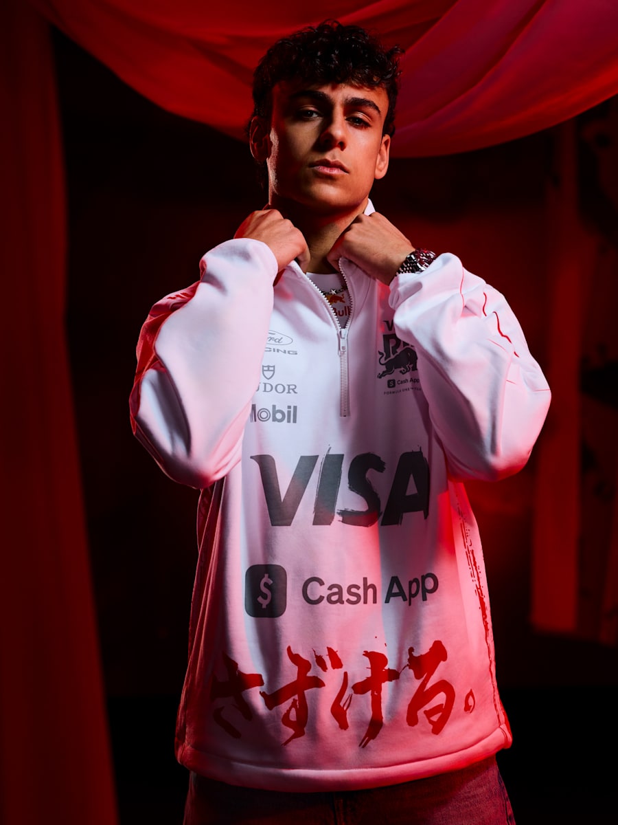 Japan Red Bull Spring Edition Replica Quarter Zip Sweatshirt (M-RAB26065): Visa Cash App RB Formula One Team