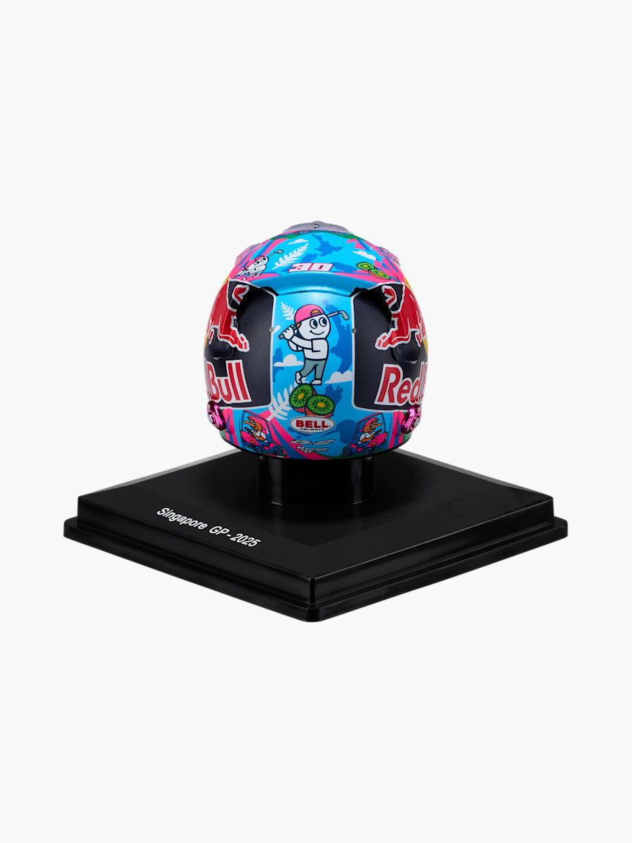 1:5 Liam Lawson Singapore GP 2025 Mini Helmet (M-RAB26075): Visa Cash App Racing Bulls