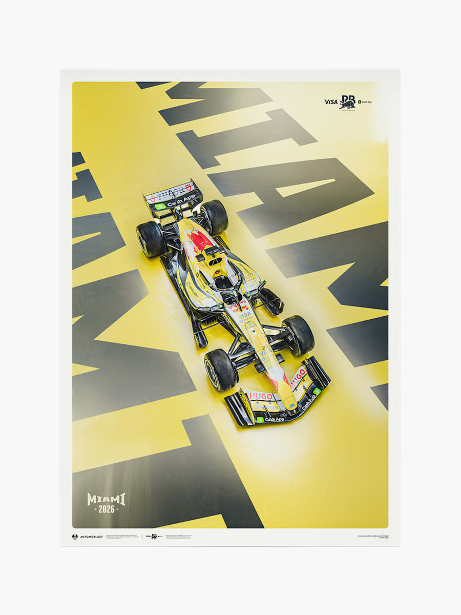 Visa Cash App Racing Bulls Miami GP 2026 Large Design Print (M-RAB26077): Visa Cash App Racing Bulls