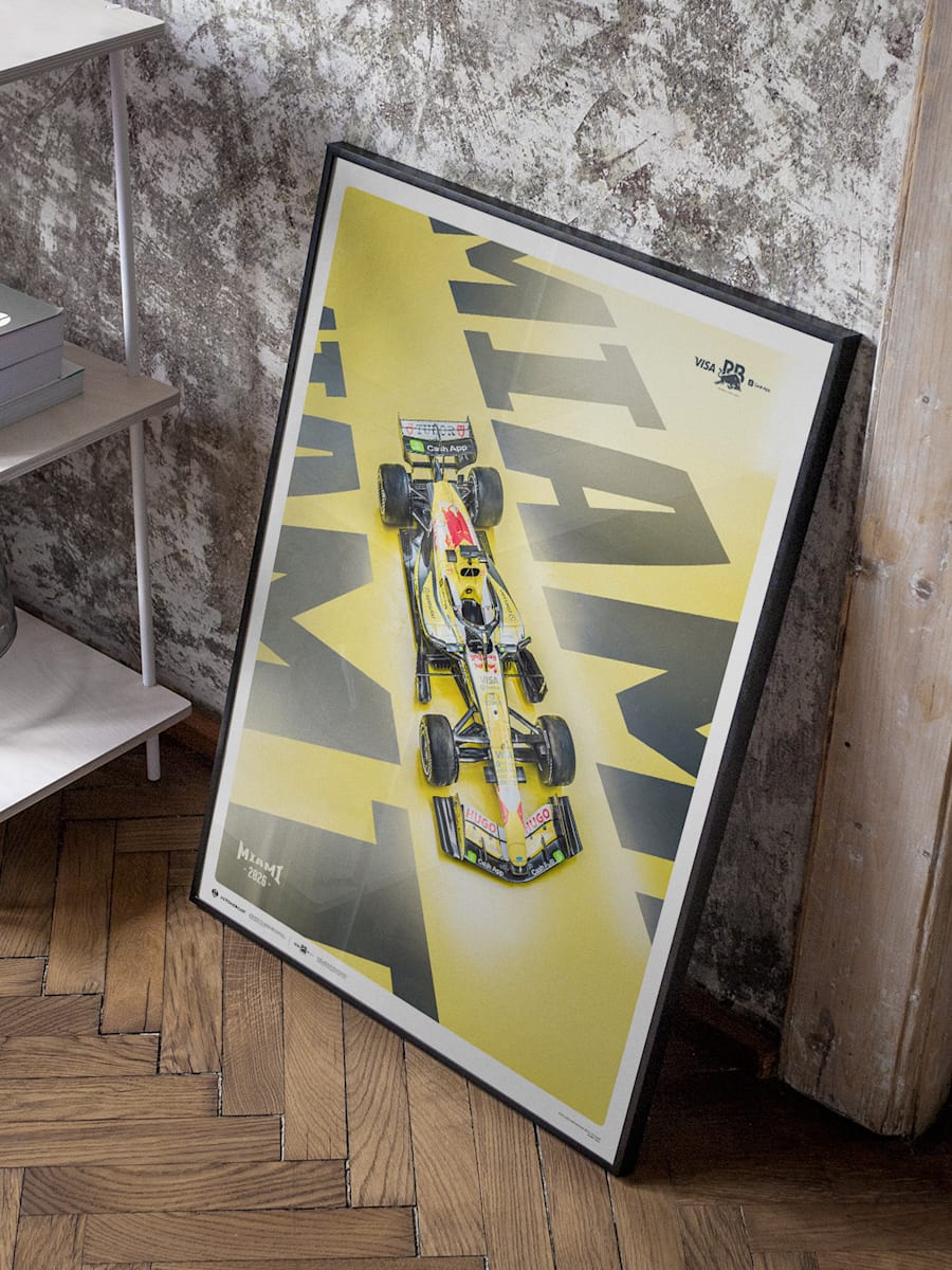 Visa Cash App Racing Bulls Miami GP 2026 Large Design Print (M-RAB26077): Visa Cash App Racing Bulls