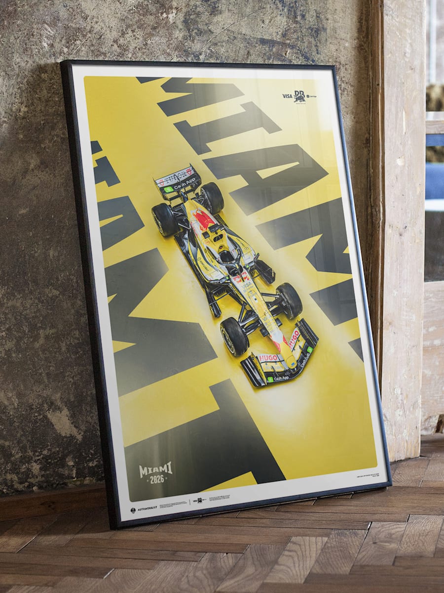 Visa Cash App Racing Bulls Miami GP 2026 Large Design Print (M-RAB26077): Visa Cash App Racing Bulls