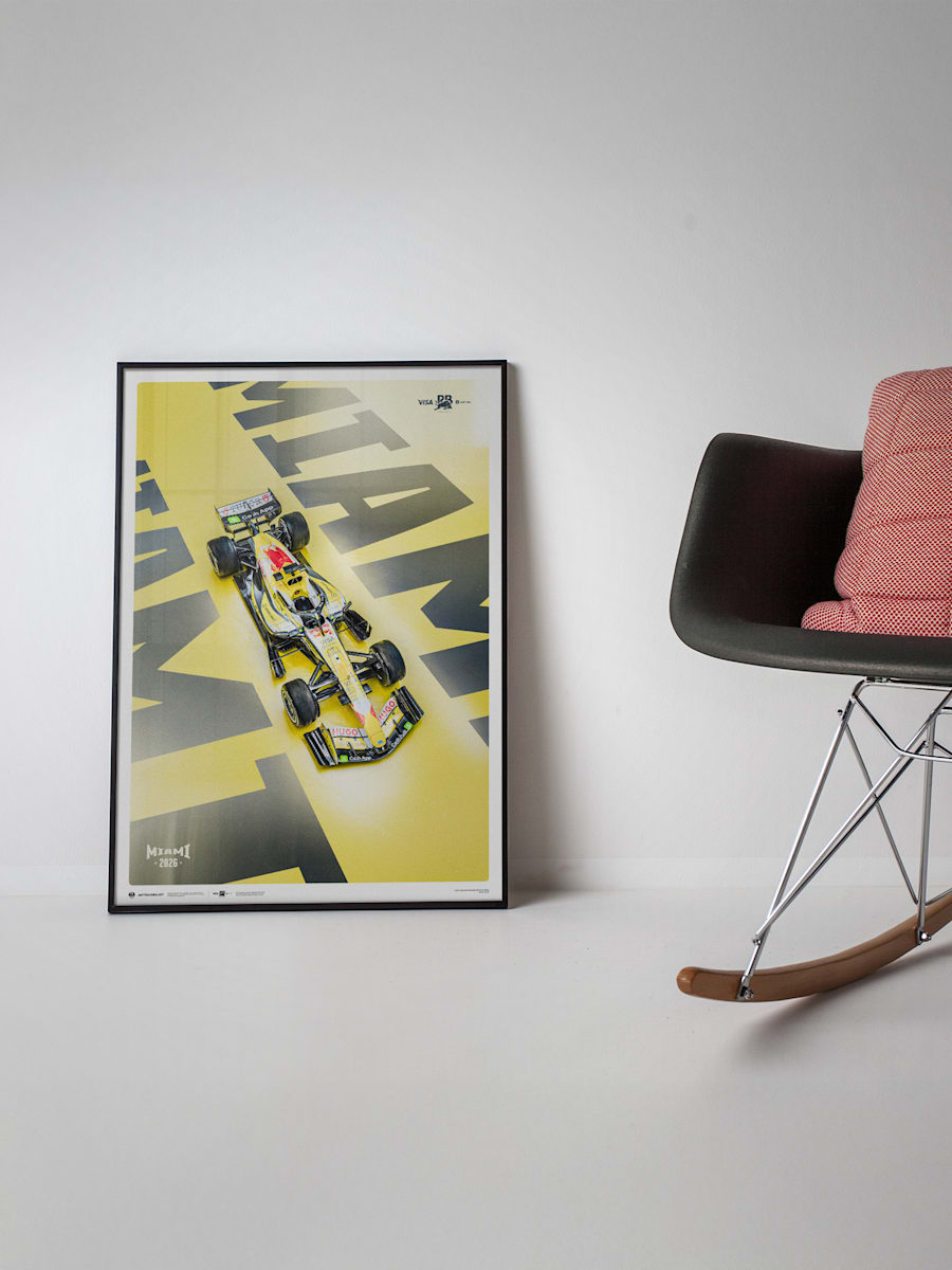 Visa Cash App Racing Bulls Miami GP 2026 Large Design Print (M-RAB26077): Visa Cash App Racing Bulls