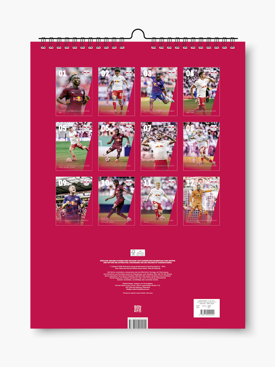 RB Leipzig Poster Calendar 2026 (M-RBL25265): RB Leipzig