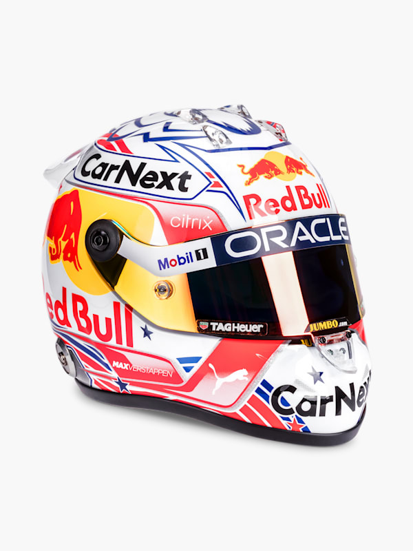 1:2 Max Verstappen US GP 2022 Minihelm (RBR22250): Oracle Red Bull Racing
