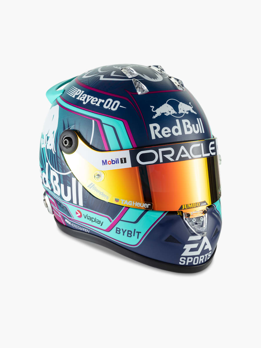 1:2 Max Verstappen Miami GP 2023 Mini Helm (RBR23250): Oracle Red Bull Racing 1-2-max-verstappen-miami-gp-2023-mini-helm (image/jpeg)