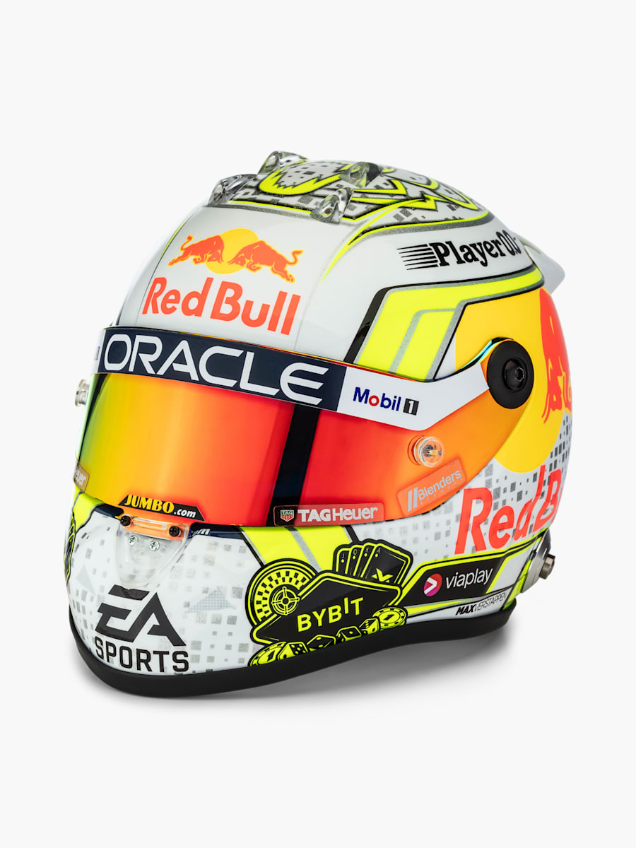 1:2 Max Verstappen Las Vegas GP 2023 Mini Helm (RBR23256): Oracle Red Bull Racing