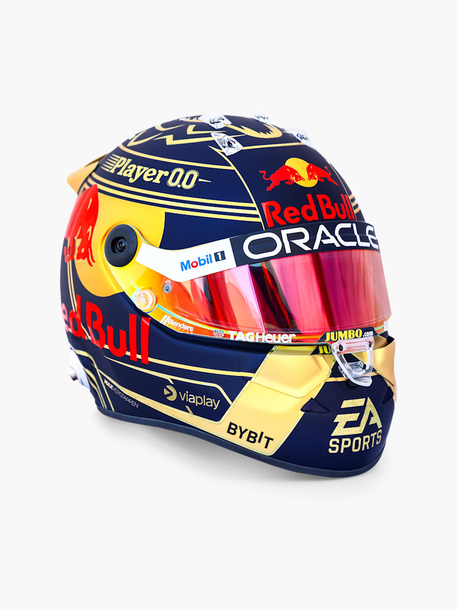 1:2 Max Verstappen World Champion 2023 Mini Helmet (RBR23481): Oracle Red Bull Racing