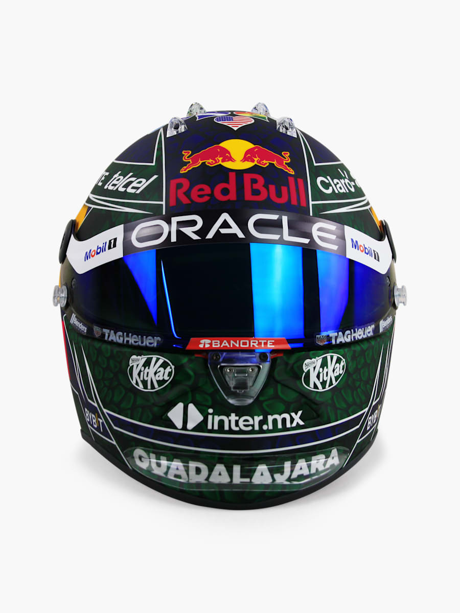 1:2 Checo Perez Miami GP 2024 Mini Helm (RBR24319): Oracle Red Bull Racing