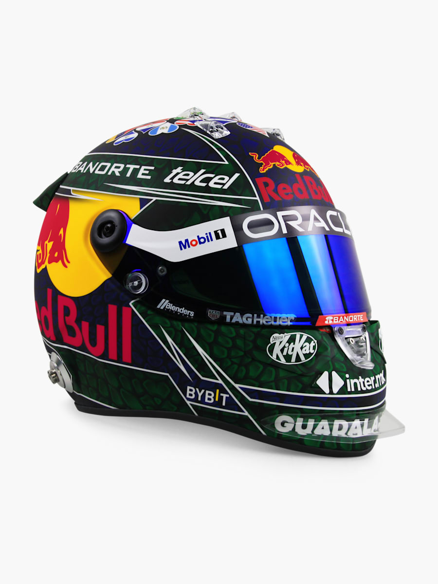 1:4 Checo Perez Miami GP 2024 Mini Helm (RBR24320): Oracle Red Bull Racing