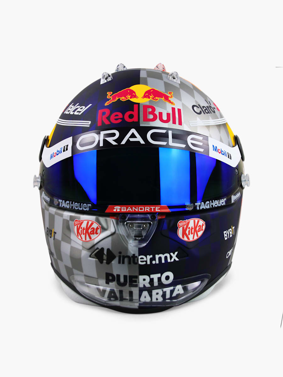 1:2 Checo Perez British GP 2024 Mini Helm (RBR24323): Oracle Red Bull Racing