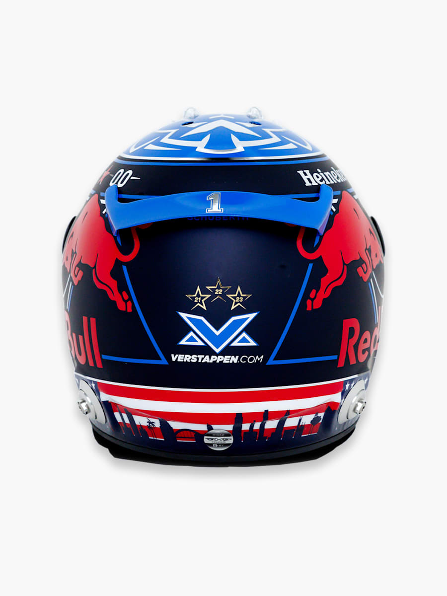 1:2 Max Verstappen 2024 USA Mini Helmet (RBR24340): Oracle Red Bull Racing