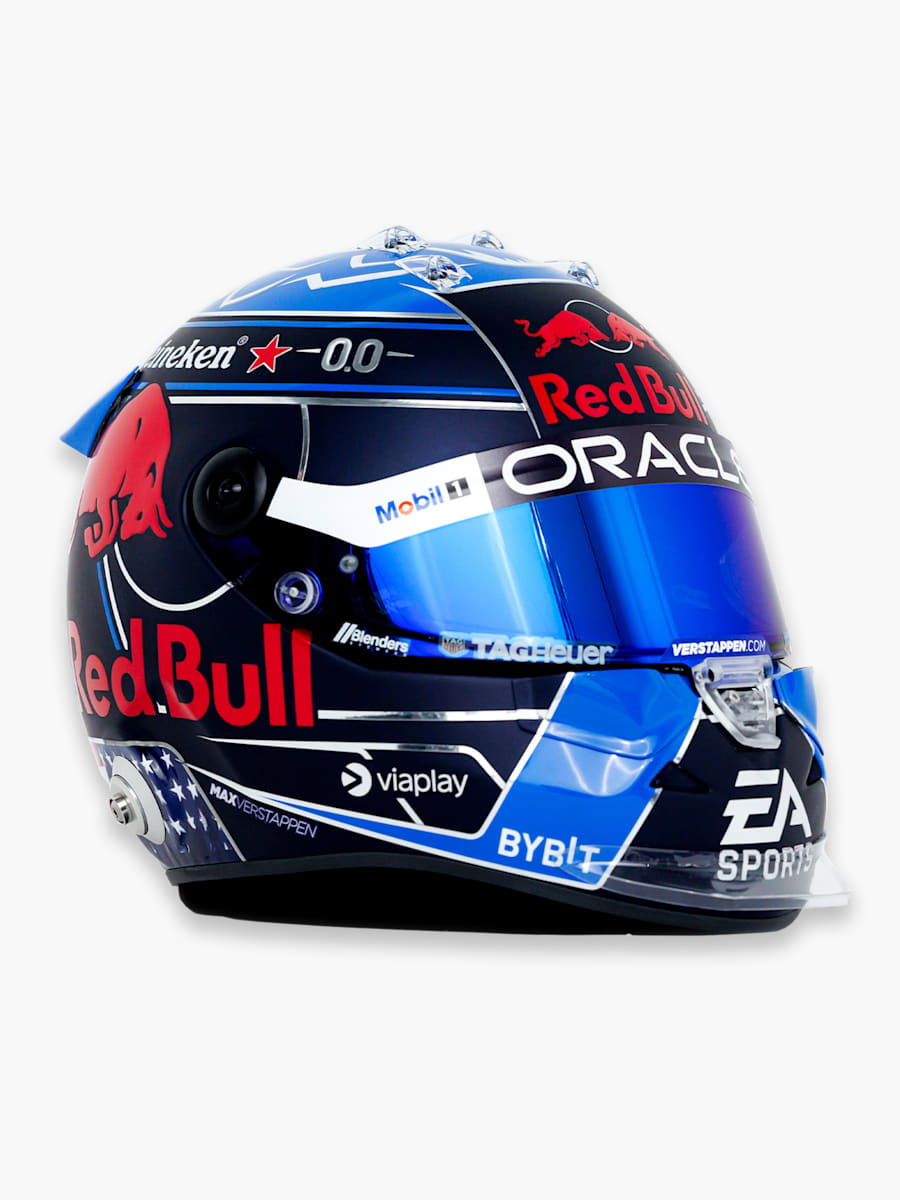 1:2 Max Verstappen 2024 USA Mini Helm (RBR24340): Oracle Red Bull Racing