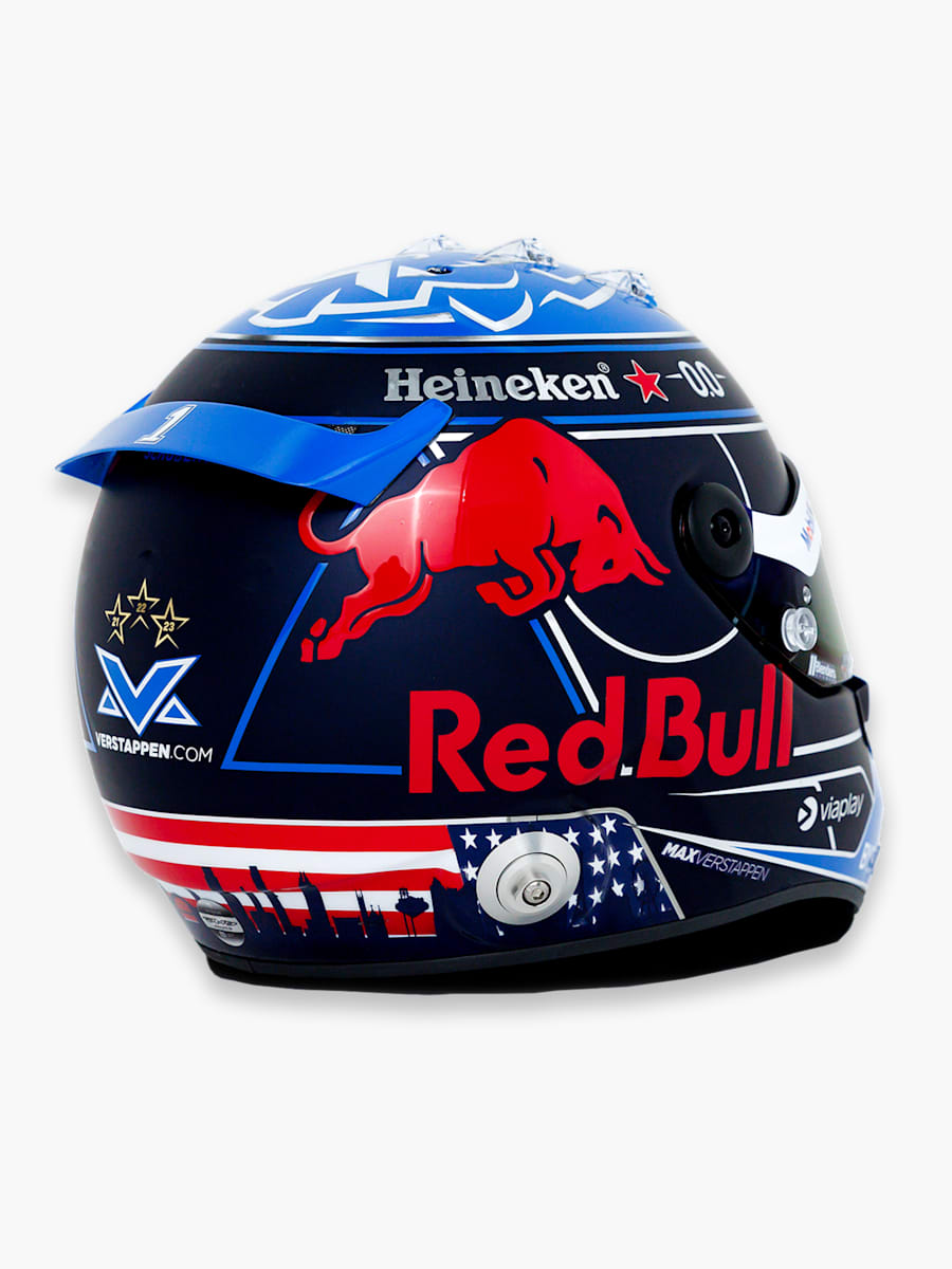 1:2 Max Verstappen 2024 USA Minihelm (RBR24340): Oracle Red Bull Racing