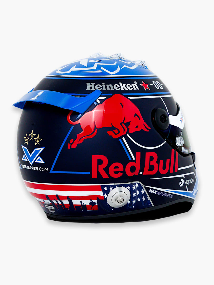 1:4 Max Verstappen 2024 USA Mini Helm (RBR24341): Oracle Red Bull Racing