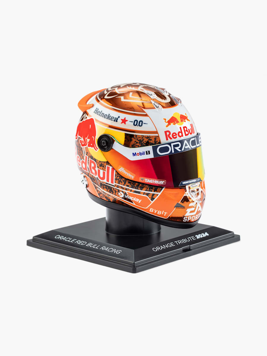 1:4 Max Verstappen 2024 Orange Tribute Mini Helm (RBR24343): Oracle Red Bull Racing