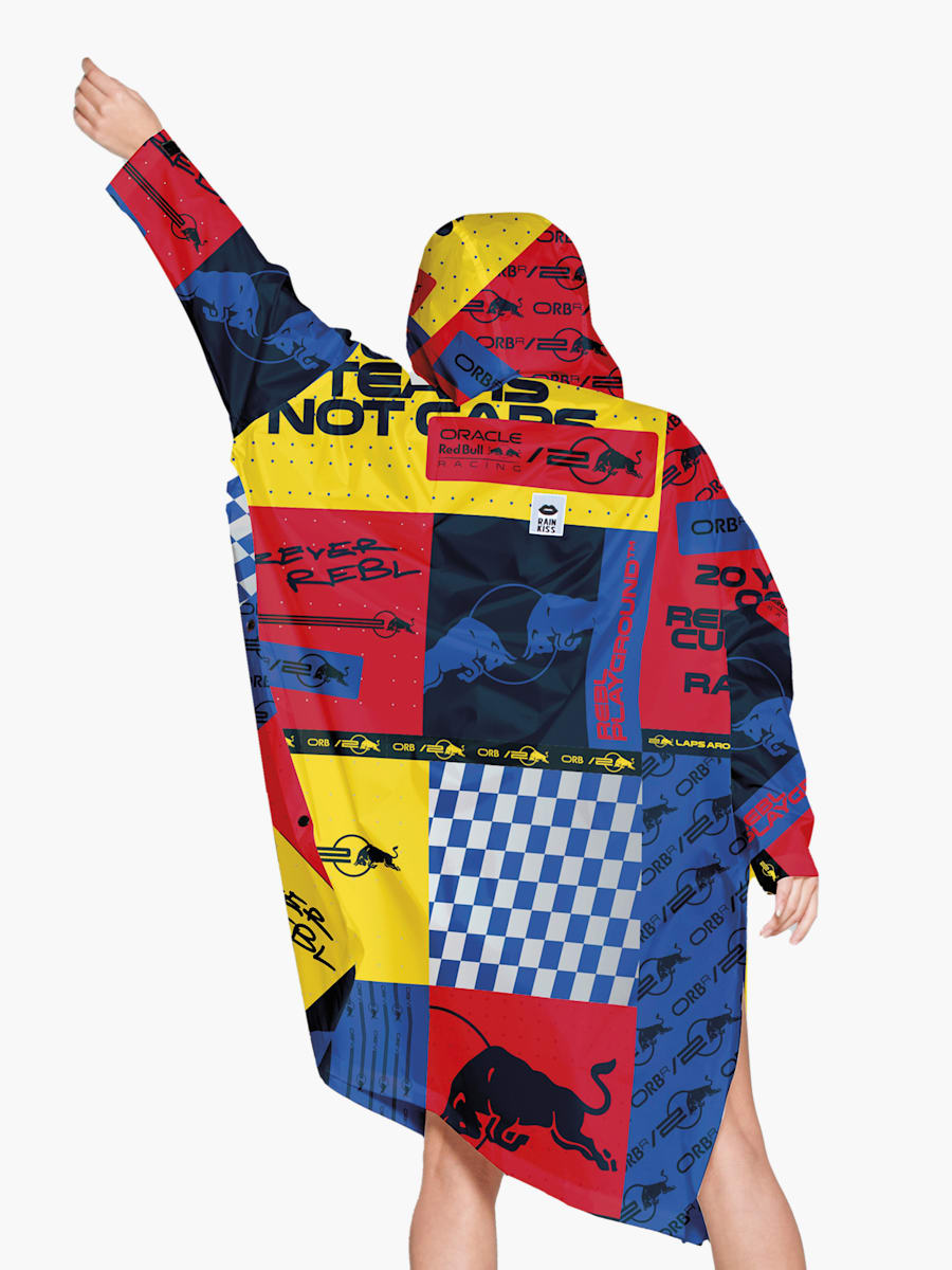 Oracle Red Bull Racing Box Box Rain Poncho (RBR24447): Oracle Red Bull Racing