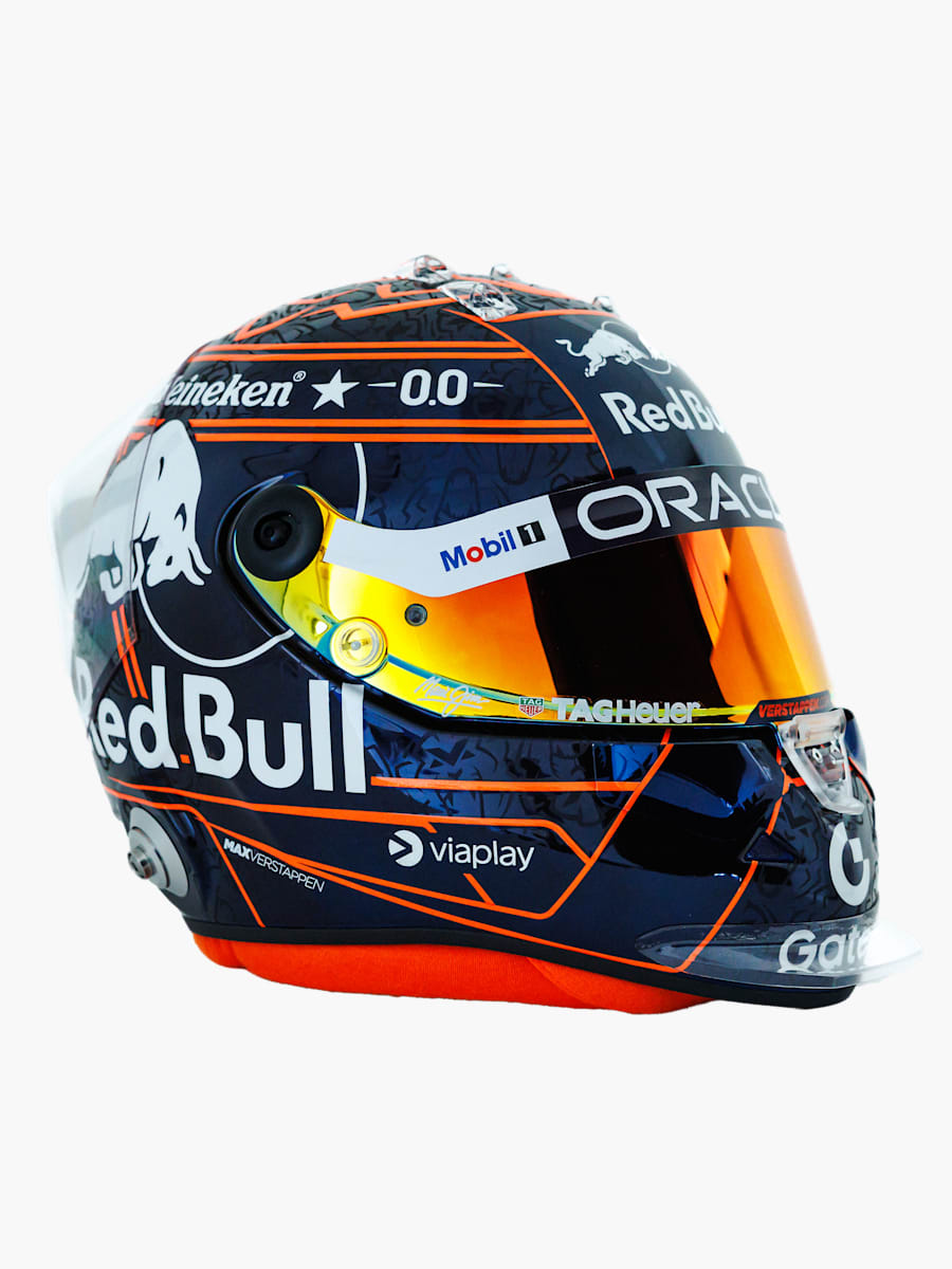 1:2 Max Verstappen 2025 Orange Mini Helm (M-RBR25254): Oracle Red Bull Racing