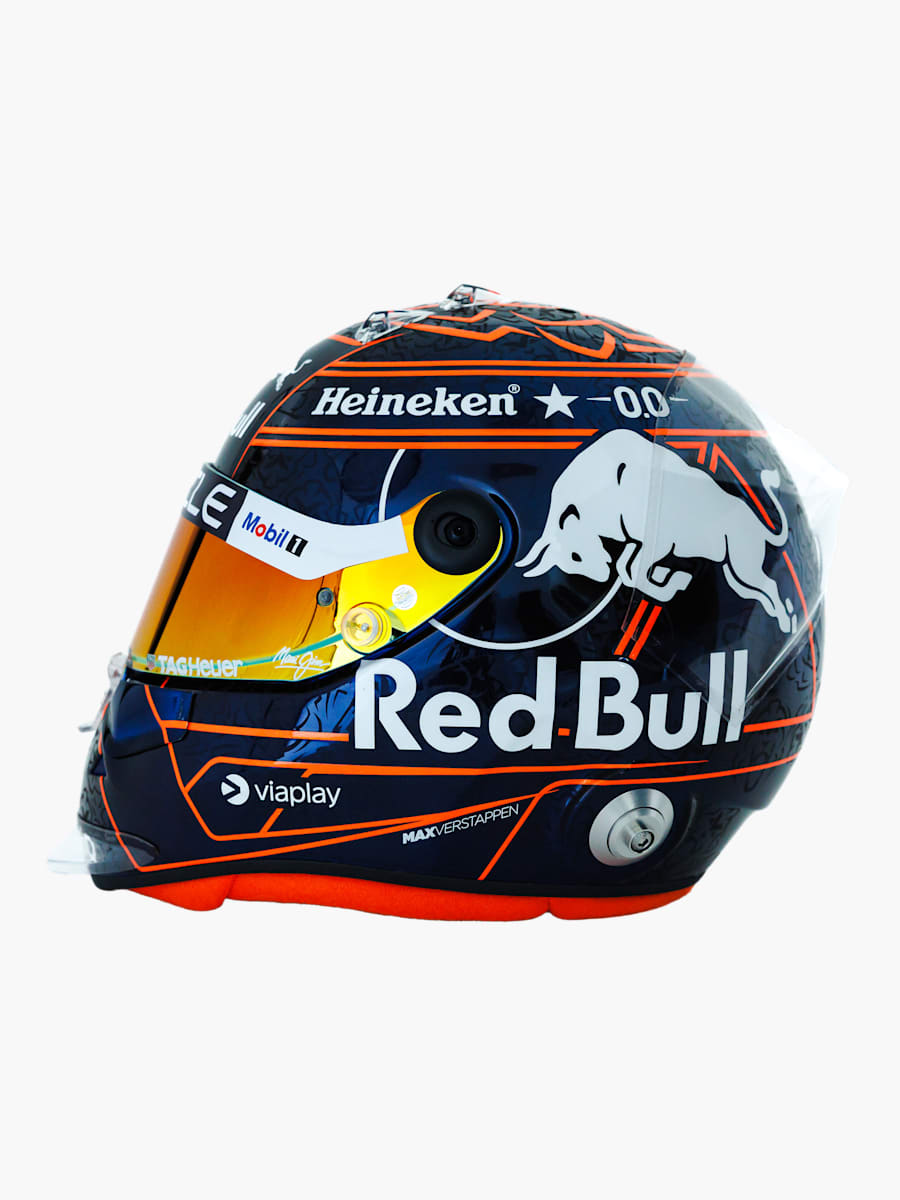 1:2 Max Verstappen 2025 Orange Mini Helm (M-RBR25254): Oracle Red Bull Racing
