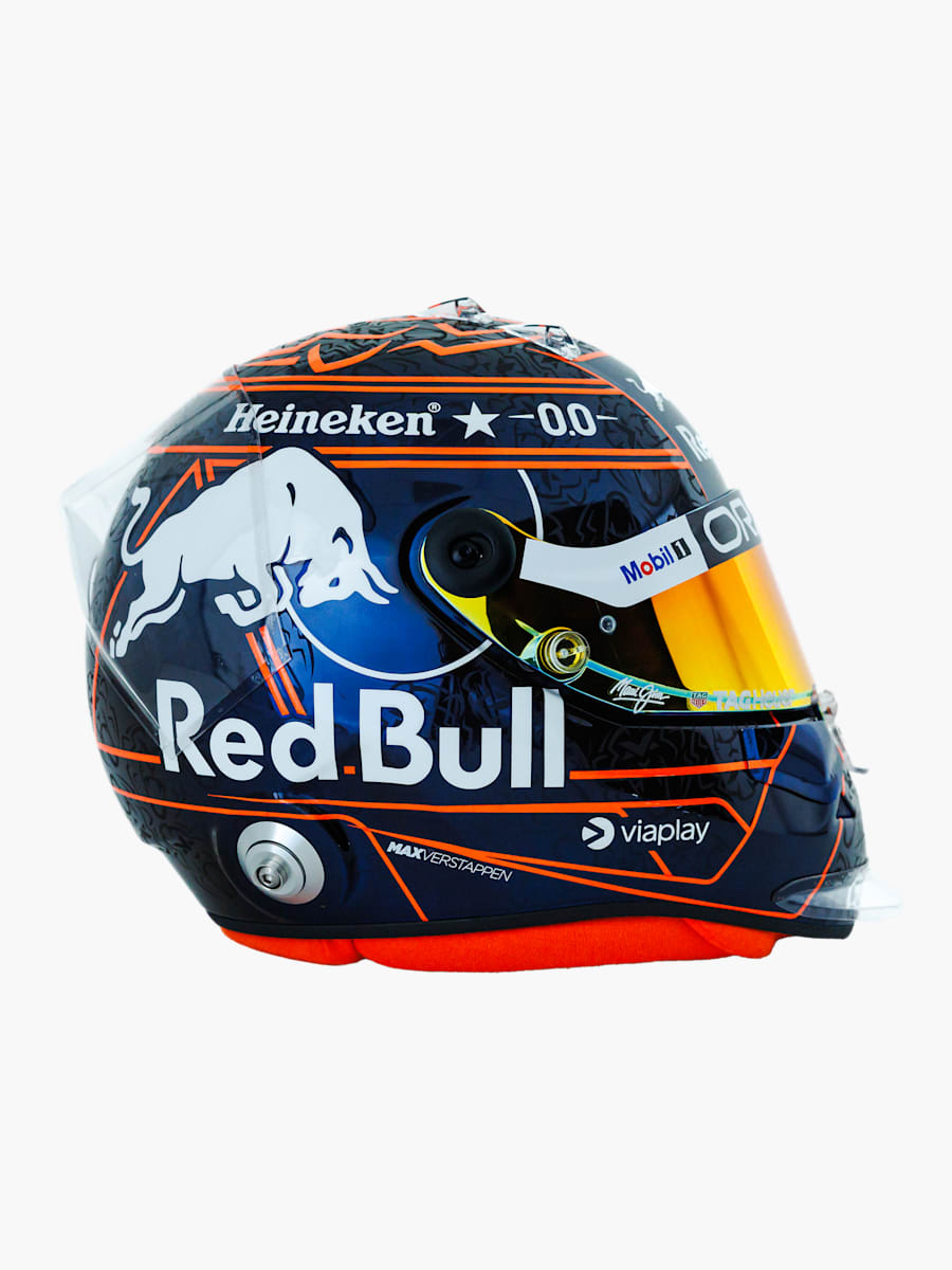 1:2 Max Verstappen 2025 Orange Mini Helmet (M-RBR25254): Oracle Red Bull Racing