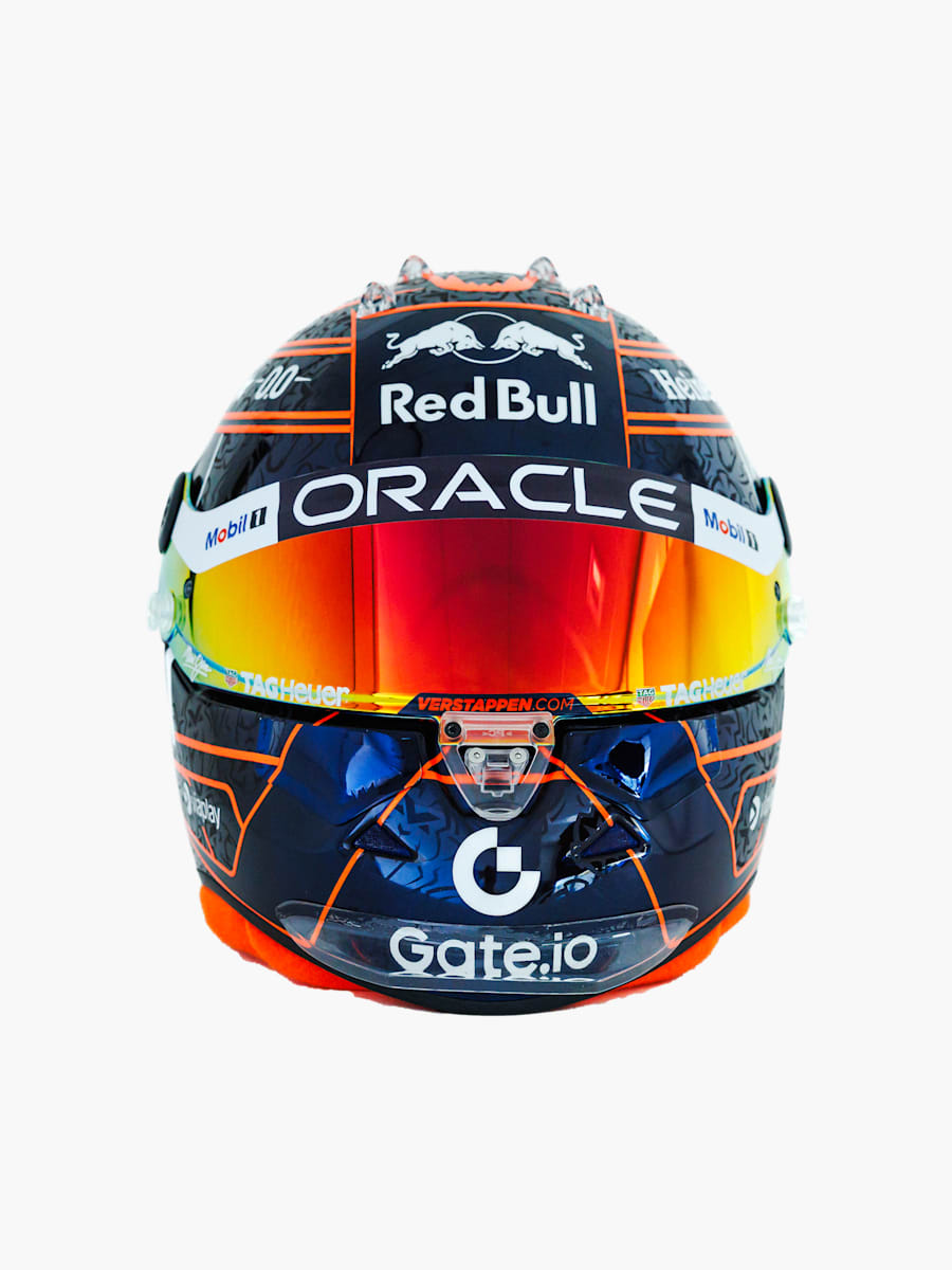 1:2 Max Verstappen 2025 Orange Mini Helmet (M-RBR25254): Oracle Red Bull Racing
