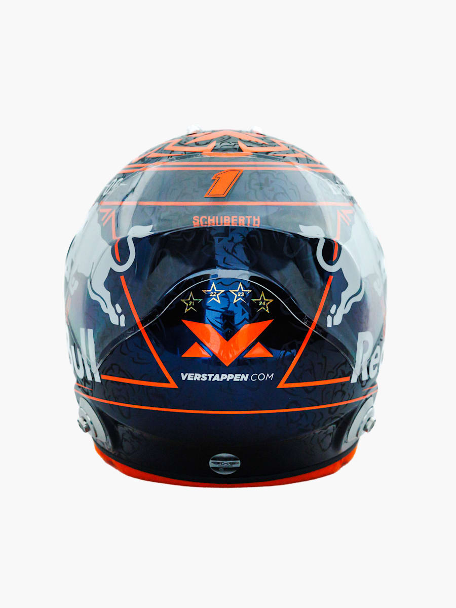1:2 Max Verstappen 2025 Orange Mini Helm (M-RBR25254): Oracle Red Bull Racing