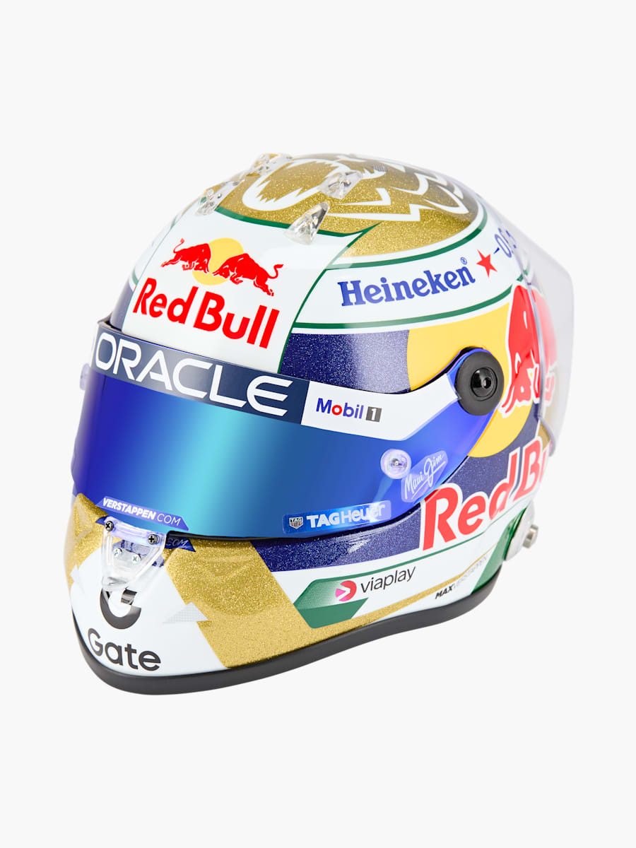1:2 Max Verstappen Brazil GP 2025 Mini Helm (M-RBR25256): Oracle Red Bull Racing