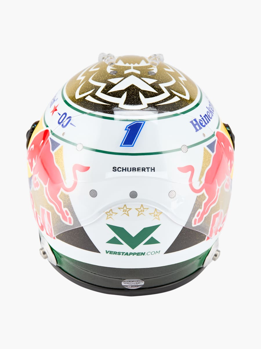 1:2 Max Verstappen Brazil GP 2025 Mini Helm (M-RBR25256): Oracle Red Bull Racing