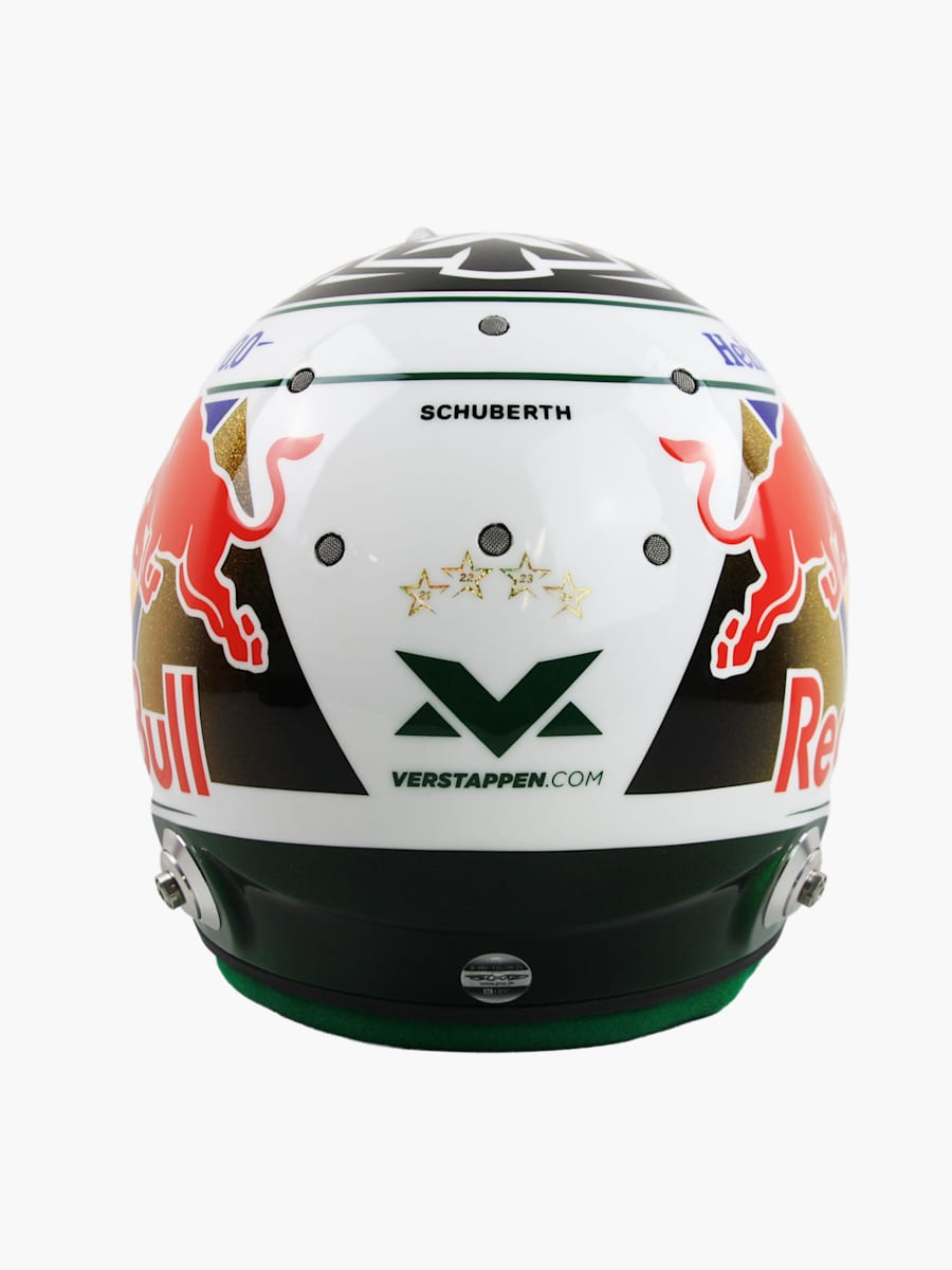 1:2 Max Verstappen Brazil GP 2025 Mini Helmet (M-RBR25256): Oracle Red Bull Racing