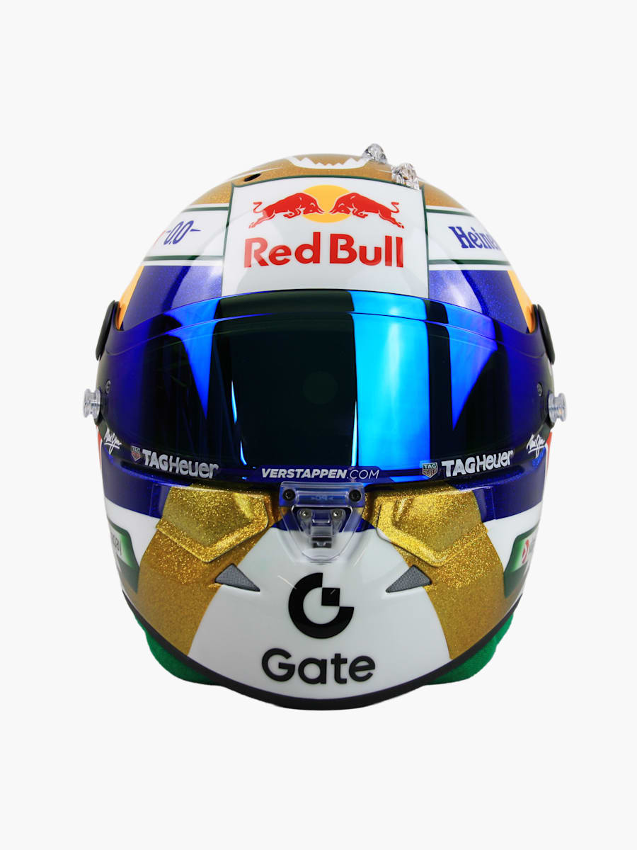 1:4 Max Verstappen Brazil GP 2025 Mini Helmet (M-RBR25257): Oracle Red Bull Racing