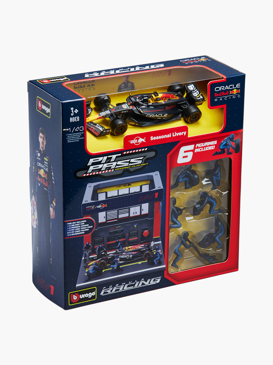 1:43 Oracle Red Bull Racing RB20 Verstappen Mit Boxengarage (M-RBR25304): Oracle Red Bull Racing