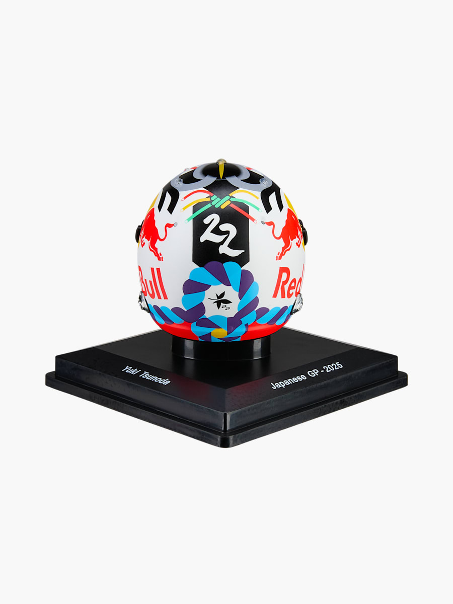 1:5 Yuki Tsunoda Japan GP 2025 Mini Helm (M-RBR25306): Oracle Red Bull Racing