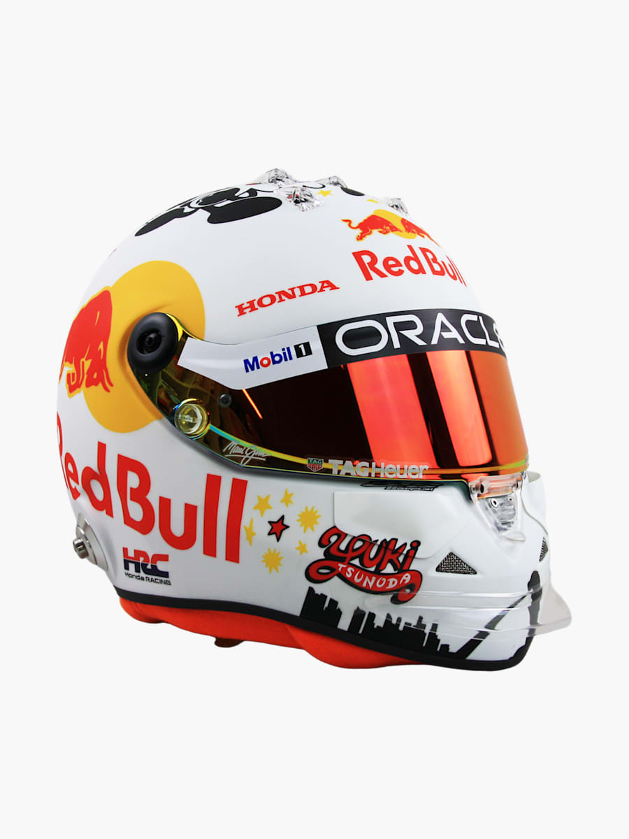 1:2 Yuki Tsunoda Singapore GP 2025 Mini Helm (M-RBR25360): Oracle Red Bull Racing