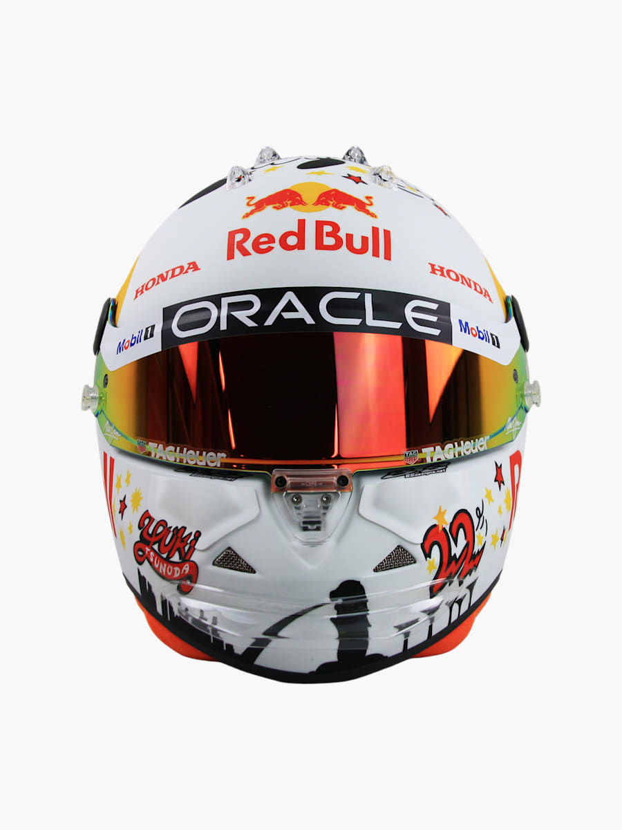 1:4 Yuki Tsunoda Singapore GP 2025 Mini Helm (M-RBR25361): Oracle Red Bull Racing