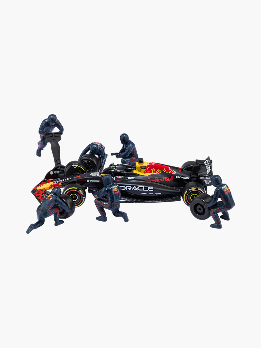 1:43 Oracle Red Bull Racing RB21 Verstappen mit Pit-Garage (M-RBR26152): Oracle Red Bull Racing